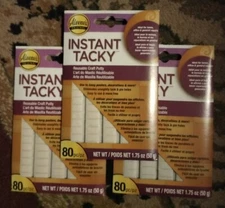 3 pack, Aleene's Instant Tacky Craft Putty 50g 80 pc each. Total 240 pcs
