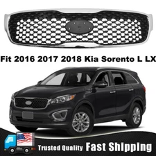 Front Bumper Upper Grille Chrome Trim For 2016-2018 Kia Sorento L LX KI1200181
