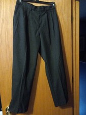 Mens Edwards Signature 2633-019 Poly Wool Woven Pants Bk 12550 Sz 30 UR