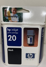 Hewlett-Packard HP 20 Inkjet Black Ink Print Cartridge EXP 10/2002 NEW