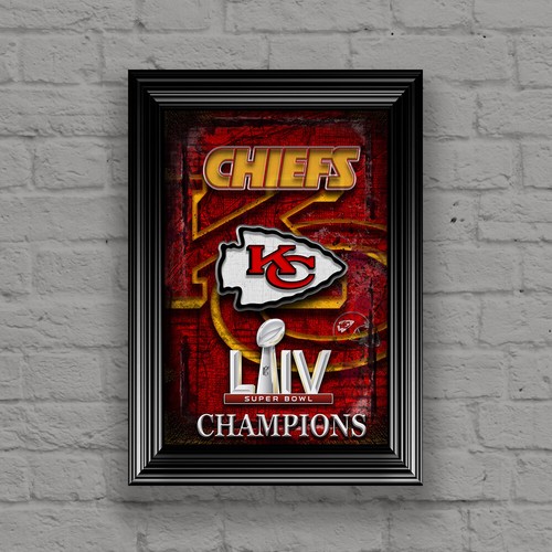 Kansas City Chiefs Super Bowl Championship 12x18in Poster, Free Shipping US - Picture 5 of 5