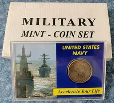 US NAVY "Accelerate Your Life" Military Mint BRONZE COIN F33623-1 in CASE w/Box