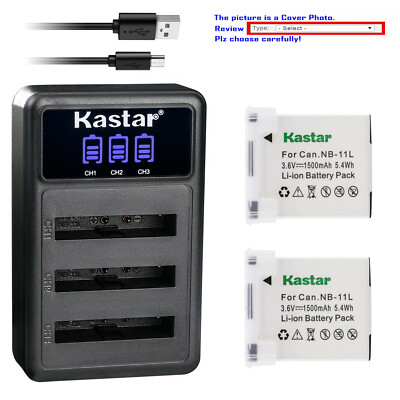 Kastar Battery Triple USB Charger for NB-11L & Canon IXUS 172 IXUS 175 IXUS 177
