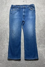 Vintage Levi 517 Jeans Mens 40x29 Boot Cut Whiskering Distresses Orange Tab USA