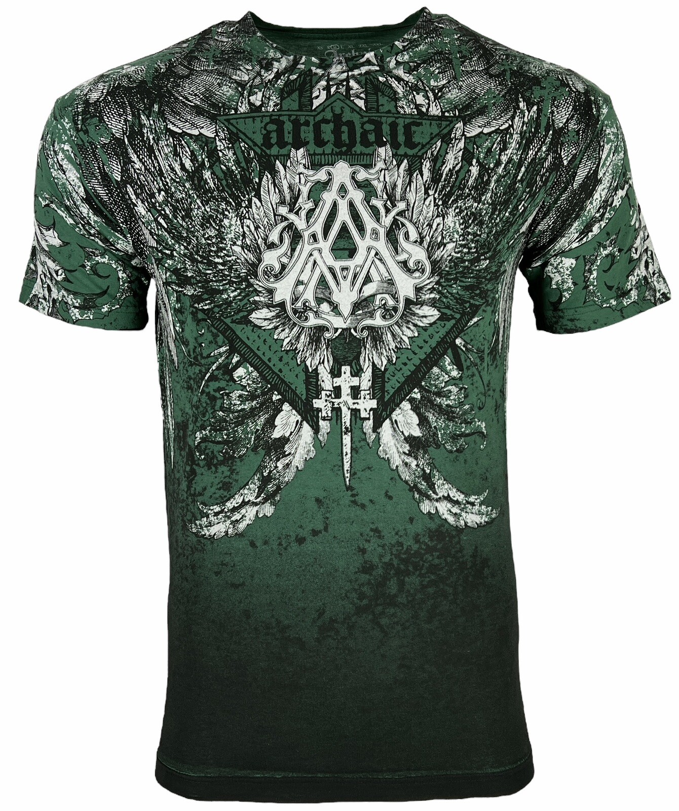 T-shirt Donna Affliction Big Score | Manica Lunga In Cotone | Biker Skull Tatuaggio Streetwear