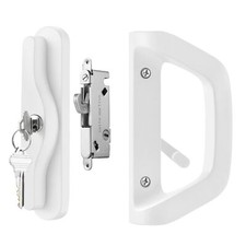 Sliding Glass Door Handle Set with Key Cylinder and Mortise Lock Patio Door L...
