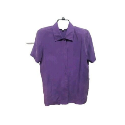 Vtg Bechamel Women Top S Petite And Skirt M Purple Silk Shoulder Pads 