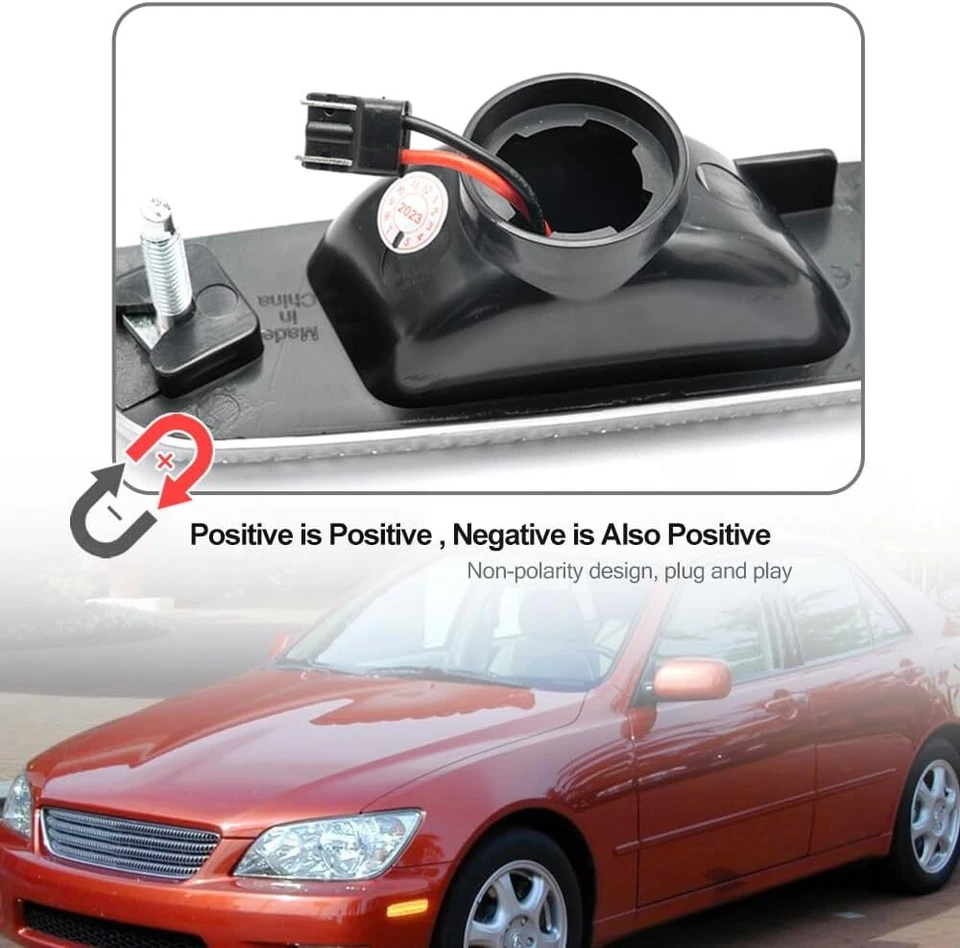 Luz de señalización lateral LED transparente para parachoques delantero para Lexus IS300 GS300 GS400 GS430 LS400 Foto 3 de 4