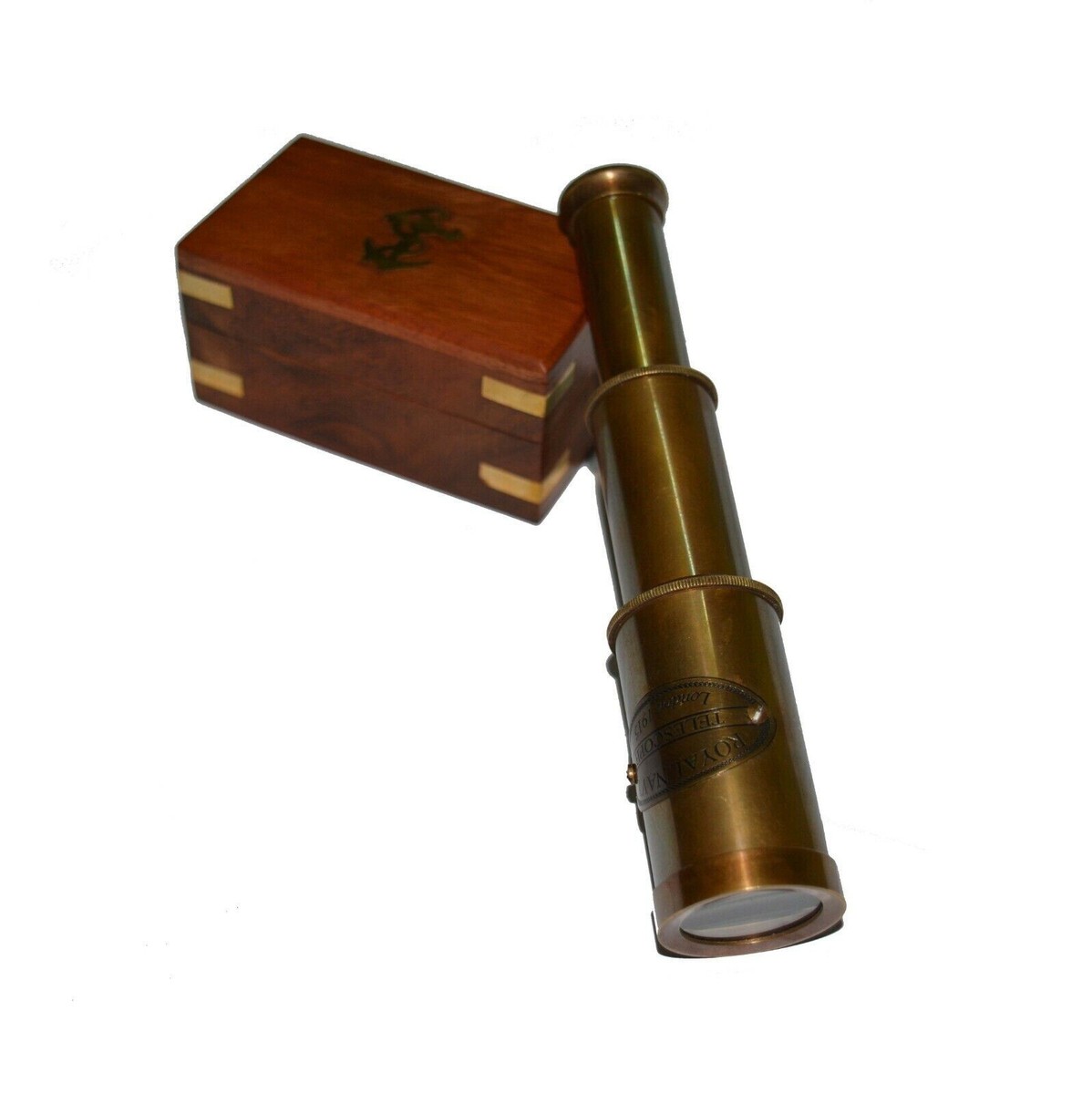 Nautical Brass Antique Telescope Royal Navy London 1915 Handmade