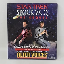 Star Trek Spock Vs. Q Leonard Nemoy & John De Lancie Signed Autographed CD