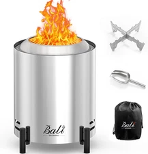 6.5 Inch Tabletop Fire Pit Round, Stainless Steel Table Top Firepit Small, Outdo