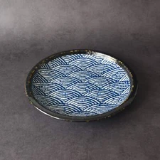 Mino ware Plate L - Aomiha Wave