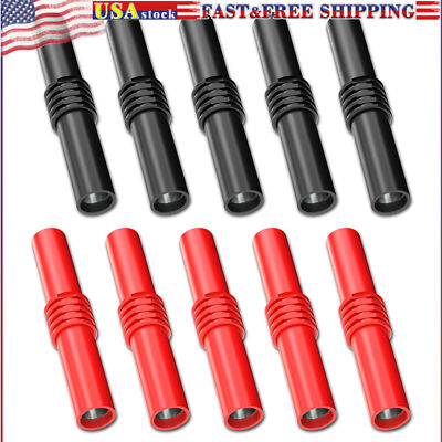 Peakelect Insulated 4mm Banana Female to Female Jack Socket Connector Adapter