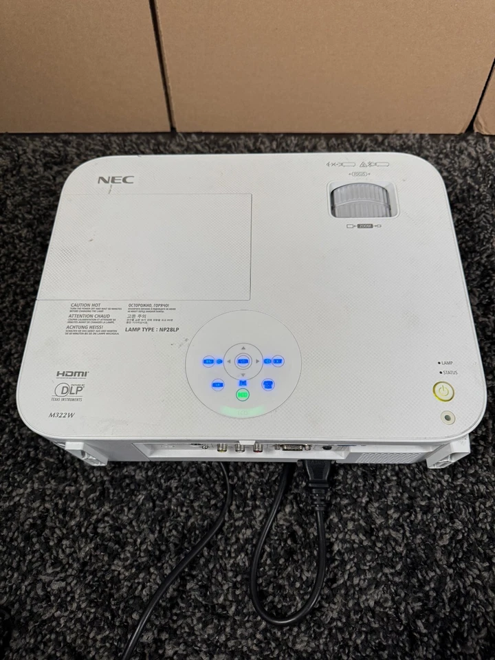 NEC NP-M322W Lamp Projector 3,200 ANSI Lumens 60% Lamp Life HDMI 1200 Hours - Image 4 of 4