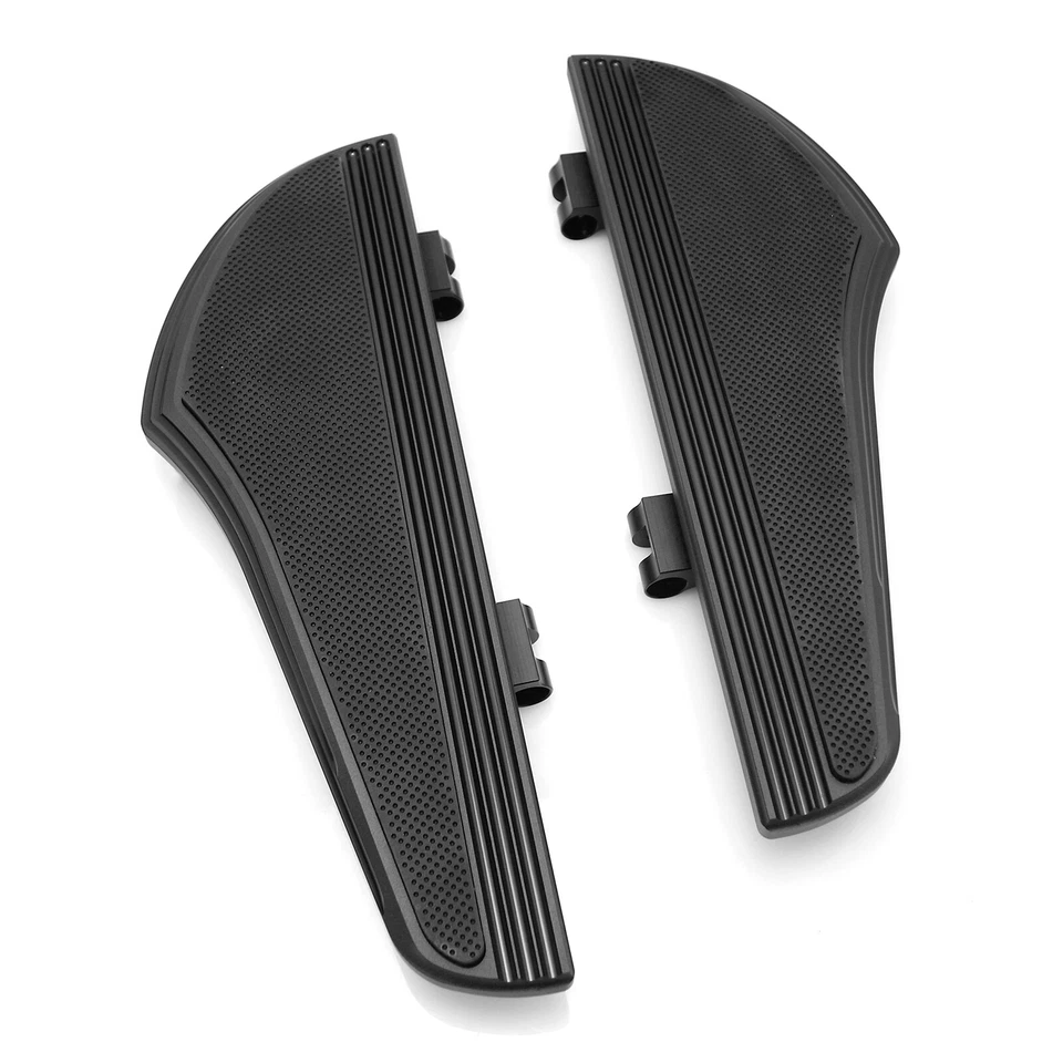 Black footboards floorboards For harley Touring Road King Electra Street Glide Foto 3 de 4