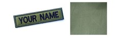 CUSTOM NAME TEXT TAG MILITARY ARMY GREEN EMBROIDERED PATCH 3-5 X 1 INCH