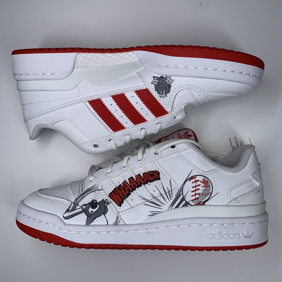 Adidas X Disney Pixar Forum Low White Scarlet Red Mens Size