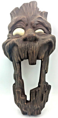 Light Creepy Tree Face Glowing Eyes Foam Blowmold Halloween - H1