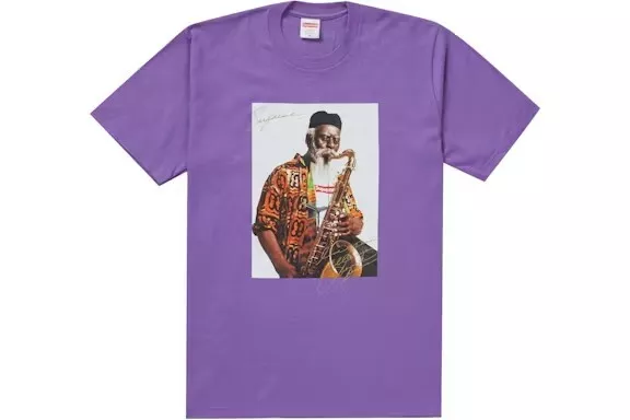 Tee shirt violet Supreme Pharoah Sanders grand FW20 neuf en plastique