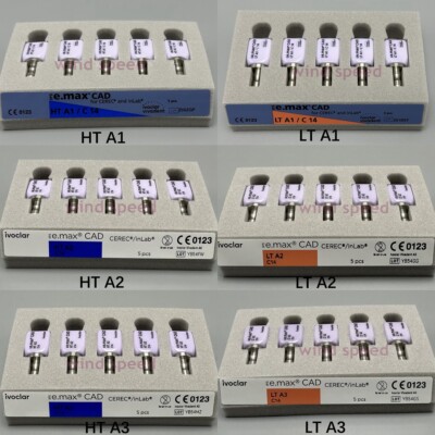 5PCS IVOCLAR E.max Cad Dental Lab Glass Ceramics Blocks Restorations ABUTMENT