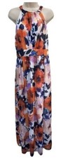 Eliza J Womens Floral Halter Chiffon Colorful Floral Maxi Dress Size 6