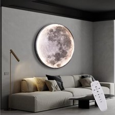 LED Modern Mond Wandleuchte,3D Mond Lampe fü...