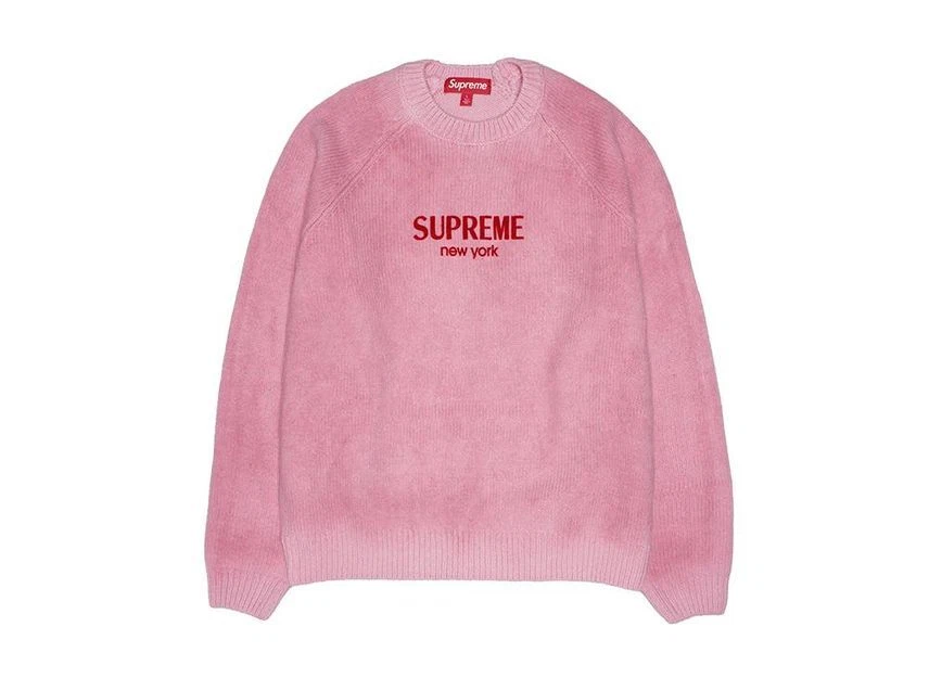Pull rouge logo floqué suprême