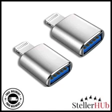 (Apple Mfi Certified) Lightning Male to USB Female Camera Adapter,2 Pack Portabl