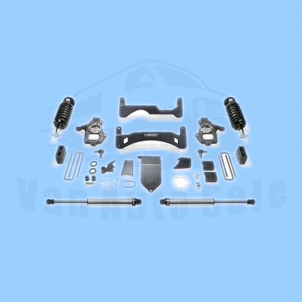 6" Sys GEN II w/Front Coilovers &Rear Shocks FABTECH for GMC K1500 14-17 - Image 2 of 3