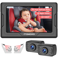 4.3'' 1080P Night Vision Car Baby Monitor with 2 Cameras Easy Installation