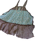 Fun Apron Bib-Style Polka Dot Floral Swirl Ruffle Hem Faux Pearl *Small Flaws — photo 4