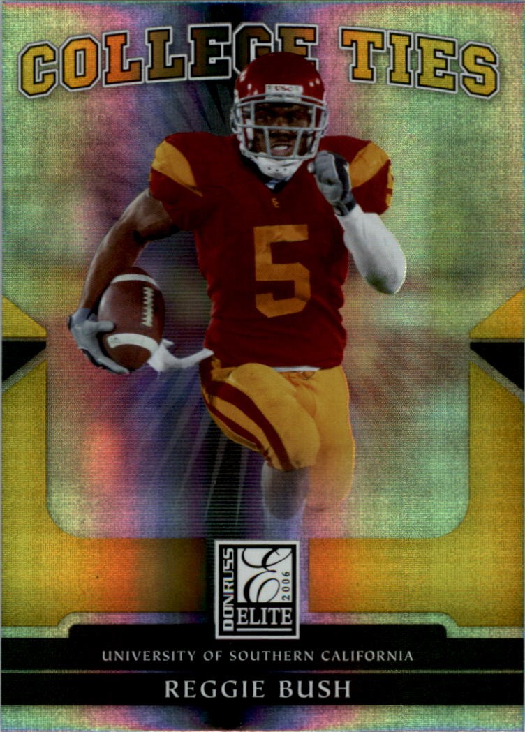 Reggie Bush Donruss Elite College Ties #CT18 Gold