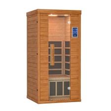1- Person Infrared Sauna, Remotely Controllable Indoor Sauna, Low EMF 1200W/120V