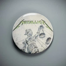 Metallica And Justice For All 2.25in Pin | 80s Thrash Metal Album Art