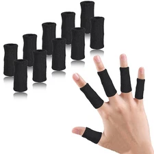 10 Pieces Summer Finger Sleeves Sport Elastic Arthritis Trigger Braces Knuckle