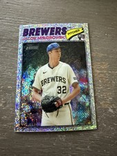 2026 Topps Heritage Jacob Misiorowski (RC) #144 Silver Sparkle Refractor Brewers