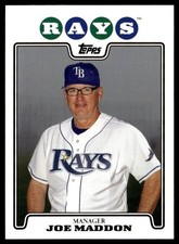 2008 Topps Joe Maddon Tampa Bay Rays #473