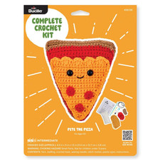 Bucilla Pizza Crochet Kit, Amigurumi Kit, Intermediate NEW