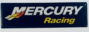 OEM Mercury Racing Cowling Gel Emblem 6" x 1.77" Outboard NOS Badge