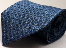 JOSEPH & FEISS Handmade 100% Silk Tie Men's Blue Black Necktie NEW