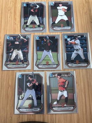 2026 Bowman San Francisco Giants Chrome Prospects Lot (7) Gonzalez BCP RC