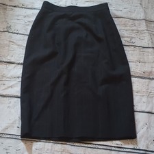 Brooks Brothers Vintage Made In U.S. Black White Striped Pencil Skirt 6
