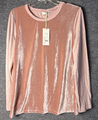 RJR John Rocha Pink Velvet Front Top Size 14 Night Out Office
