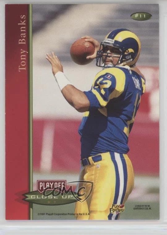 1997 Playoff Zone Close Up Tony Banks #11 - Image 2 of 2