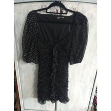 Zara Puff Ruffled Polka Dot  Dress Md Boho Y2K Feminine Cottage Core wimsygoth