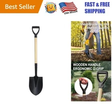 High-Quality Round Shovel with Ergonomic Wooden Handle – Lightweight & Strong