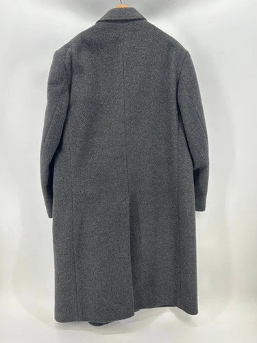 Vintage Adams Row Gray Wool Overcoat Made in Yugoslavia Men's Coat Jacket image 3