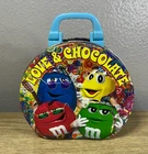 Vintage M&M - Love & Chocolate - Sweet Music Tin - Tie Dye Peace 4" with Handle
