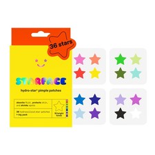 Starface Hydro Star  Play Pack Hydrocolloid Star Shaped Pimple Patch, 36 ct