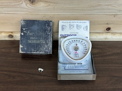 Vintage Citgo Dice Oil Co. Four Seasons Outdoor Thermometer NEW complete